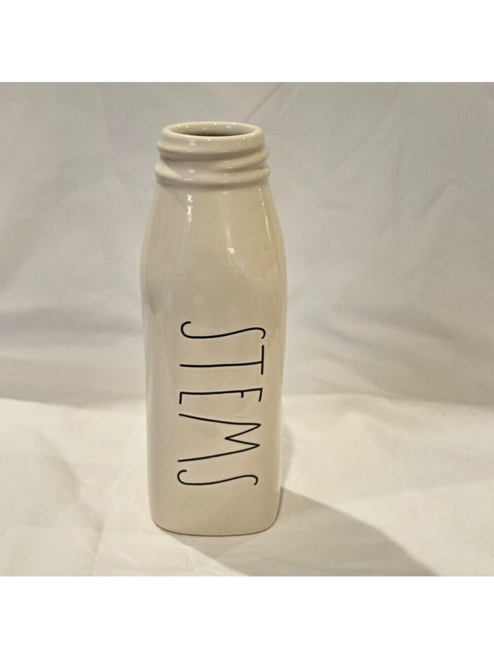 Rae Dunn Stems Milk Bottle Vase Ceramic Artisan Magenta Minimalist Decor Gift